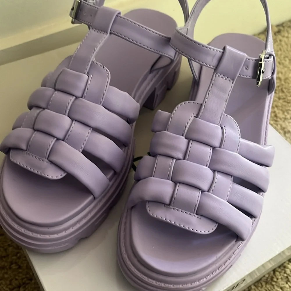 BP Purple Platform Jelly Sandals with Woven Design - Picture 4 of 4